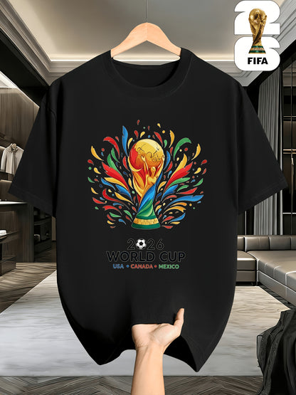 Unisex Short-Sleeve Football T-Shirt with Geometric Pattern
