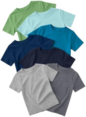 7-Pack Toddler Boys' Cotton Crewneck Tees