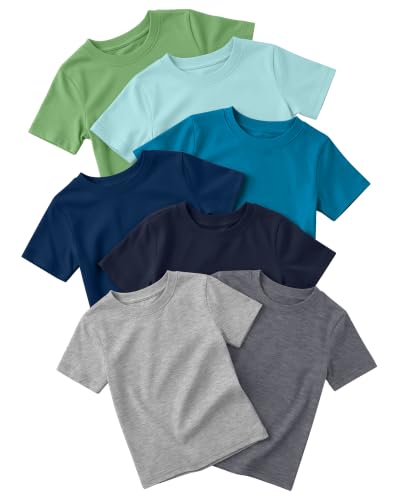 7-Pack Toddler Boys' Cotton Crewneck Tees