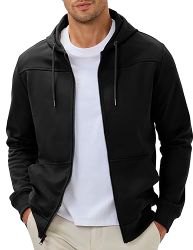 JMIERR Men's Lightweight Colorblock Zip Hoodie Jacket