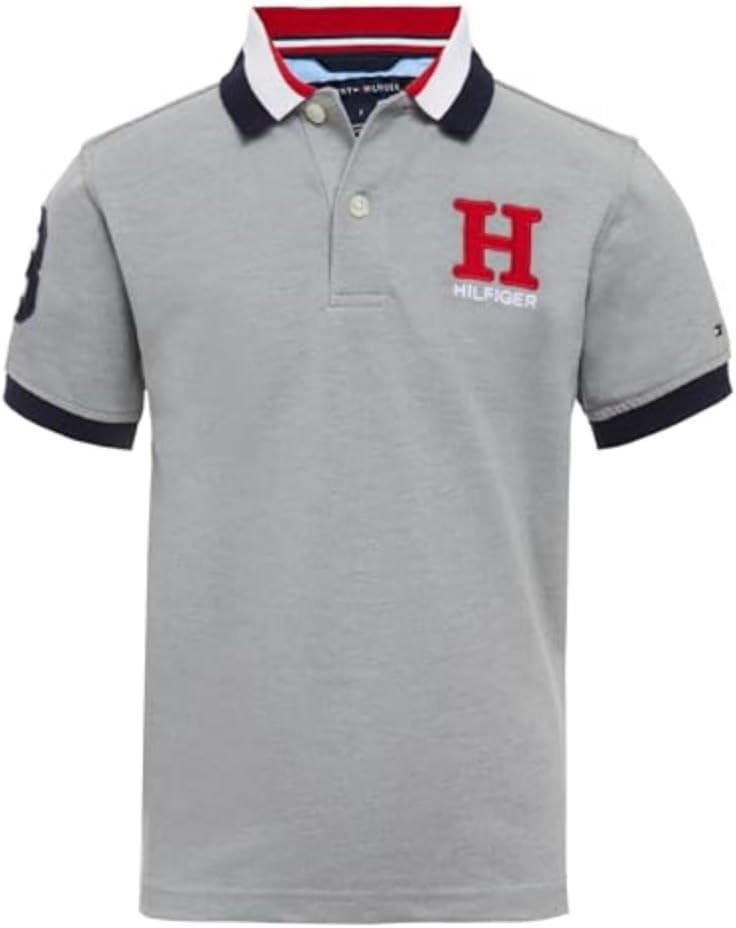 Tommy Hilfiger Boys' Short Sleeve Polo Shirt – Soft Pique Fabric