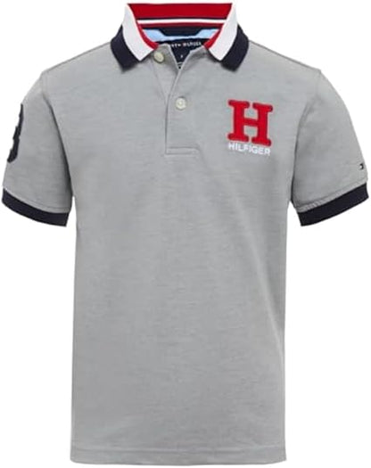Tommy Hilfiger Boys' Short Sleeve Polo Shirt – Soft Pique Fabric