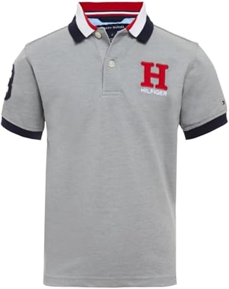 Tommy Hilfiger Boys' Short Sleeve Polo Shirt – Soft Pique Fabric