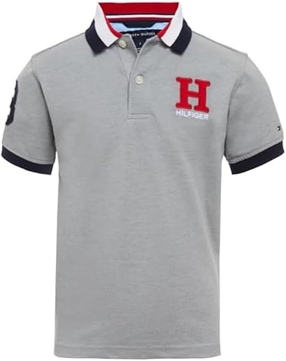 Tommy Hilfiger Boys' Short Sleeve Polo Shirt – Soft Pique Fabric
