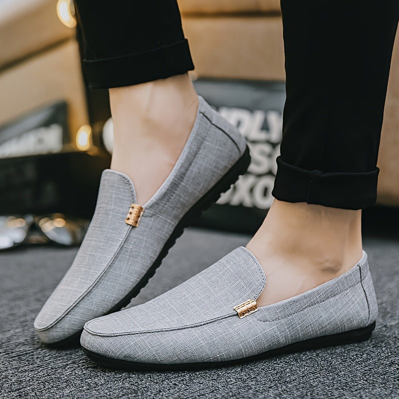 Men'S Stylish And Versatile Loafers, Suitable for Outdoor Streets And Casual Business Wear - British Style, Black, Slip-On, Perfect for Spring And Summer Business And Casual Outfits - ayq