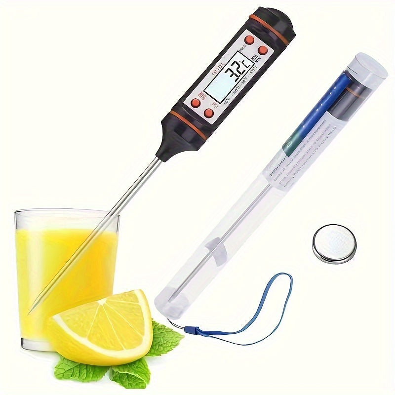 1pc Meat Food Instant Read BBQ Garden Kitchen Outdoor Camping Cooking Barbecue Digital Thermometer Used for Milk Heating Candy Baking Grilling and Other Kitchen Gadgets