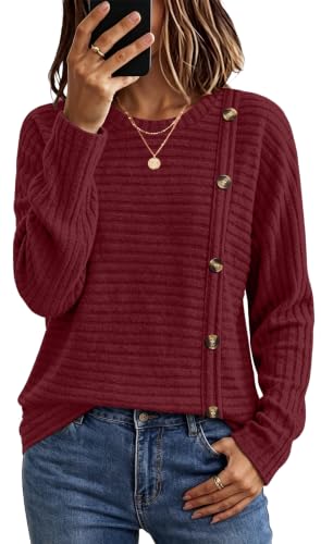 WIHOLL Women's Long Sleeve Tunic Sweater for Fall
