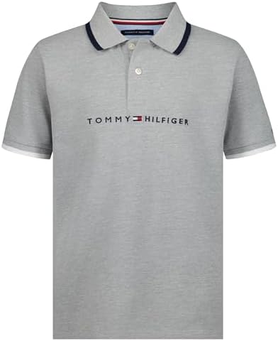 Tommy Hilfiger Boys' Short Sleeve Polo Shirt – Soft Pique Fabric