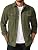 Men's Long Sleeve Button-Up Shirt Jacket with Flap Pockets