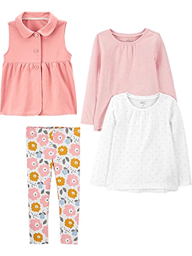 Simple Joys Girls 4-Piece Playwear Set - Soft & Versatile