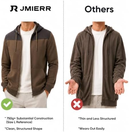 JMIERR Men's Lightweight Colorblock Zip Hoodie Jacket