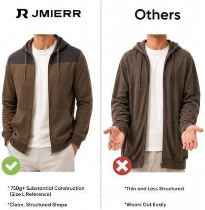 JMIERR Men's Lightweight Colorblock Zip Hoodie Jacket