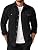 Men's Long Sleeve Button-Up Shirt Jacket with Flap Pockets