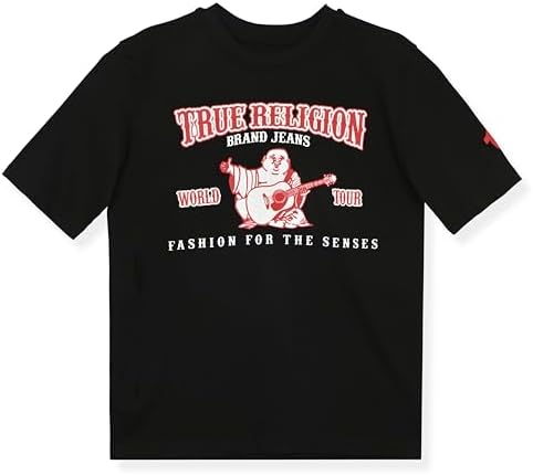 True Religion տղաների գրաֆիկական բամբակյա շապիկ՝ ոճային, ամենօրյա
