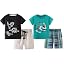Toddler Boy Summer Shirt and Shorts Set for Ages 2-7