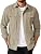 Men's Long Sleeve Button-Up Shirt Jacket with Flap Pockets