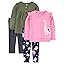 Simple Joys Girls 4-Piece Playwear Set - Soft & Versatile