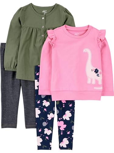 Simple Joys Girls 4-Piece Playwear Set - Soft & Versatile