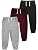 Boys' Cotton Jogger Sweatpants 3-Pack with Pockets