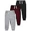 Boys' Cotton Jogger Sweatpants 3-Pack with Pockets