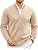 Men's Full Zip Mock Neck Cardigan Sweater with Pattern