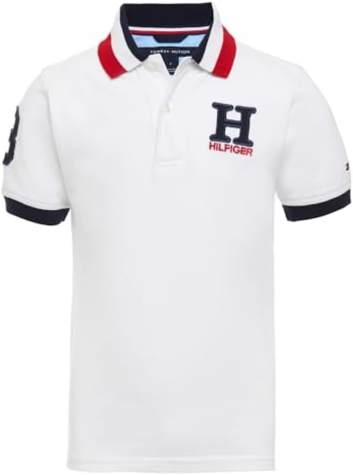 Tommy Hilfiger Boys' Short Sleeve Polo Shirt – Soft Pique Fabric