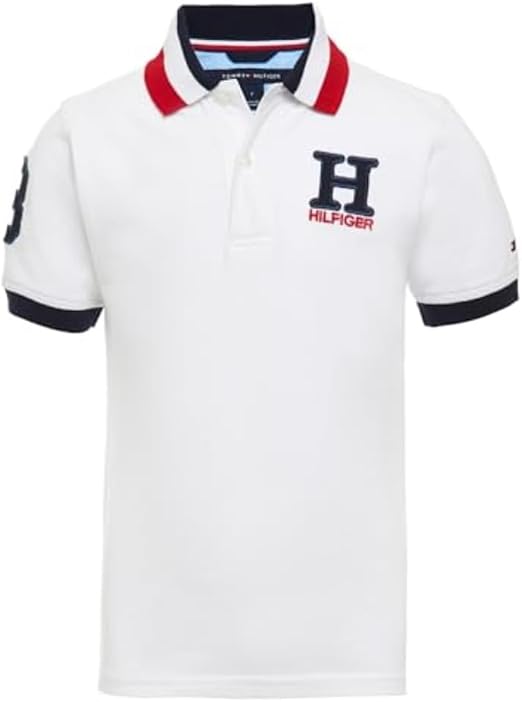 Tommy Hilfiger Boys' Short Sleeve Polo Shirt – Soft Pique Fabric