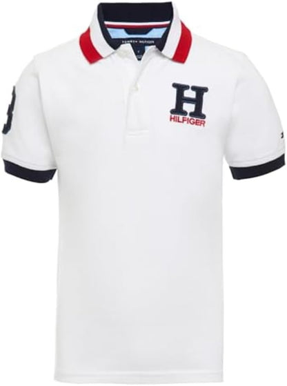 Tommy Hilfiger Boys' Short Sleeve Polo Shirt – Soft Pique Fabric
