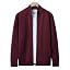 Men's Full Zip Mock Neck Cardigan Sweater with Pattern