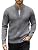 Men's Casual Zip-Up Knitted Cardigan Sweater with Stand Collar