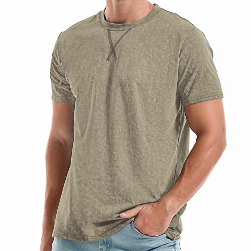Men's Cotton Crew Neck T-Shirts - Lightweight Summer Tees S-4XL