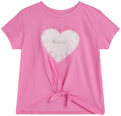 Girls Cotton Blend Short Sleeve Graphic Tee T-Shirt
