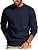 Men's Waffle Knit Crewneck Sweater Textured Pullover