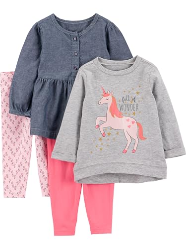 Simple Joys Girls 4-Piece Playwear Set - Soft & Versatile
