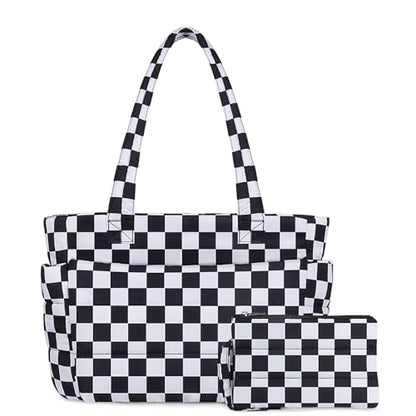 Lightweight Quilted Puffer Tote Bag for Women, Travel & Work
