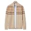 Men's Full Zip Mock Neck Cardigan Sweater with Pattern