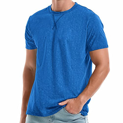 Men's Cotton Crew Neck T-Shirts - Lightweight Summer Tees S-4XL