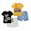 Toddler Boy Summer Shirt and Shorts Set for Ages 2-7