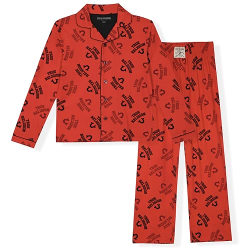 True Religion Boys 2-Piece Pajama Set with Button Front Top