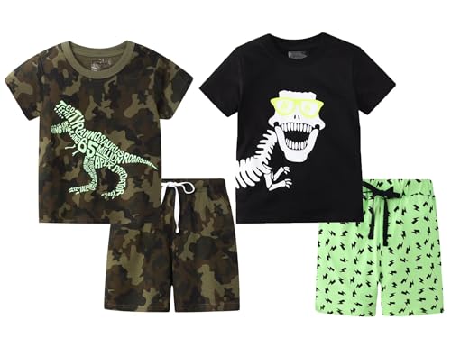 Toddler Boy Summer Shirt and Shorts Set for Ages 2-7