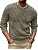 Men's Cable Knit Crewneck Sweater Pullover Long Sleeve