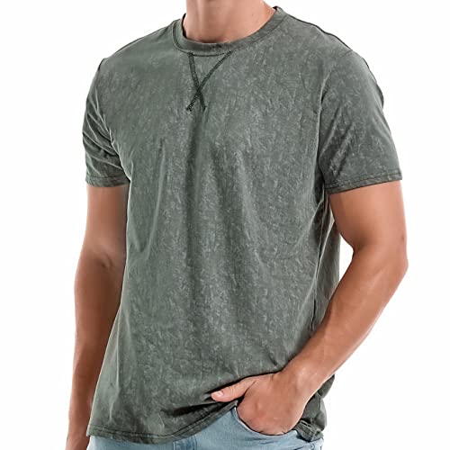 Men's Cotton Crew Neck T-Shirts - Lightweight Summer Tees S-4XL