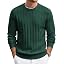 Men's Ribbed Crewneck Pullover Sweater Soft Warm Knit