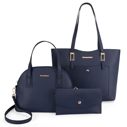 Women’s 3-Piece Tote Bag and Wallet Set – Stylish Shoulder Satchel