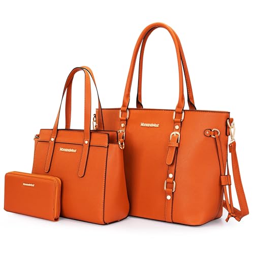 Women’s 3-Piece Tote Bag and Wallet Set – Stylish Shoulder Satchel
