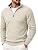 Men's Quarter Zip Pullover Sweater Casual Knit Top