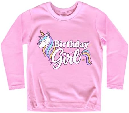 Girls Unicorn Birthday Shirt Toddler Party Tee 1-7 Years