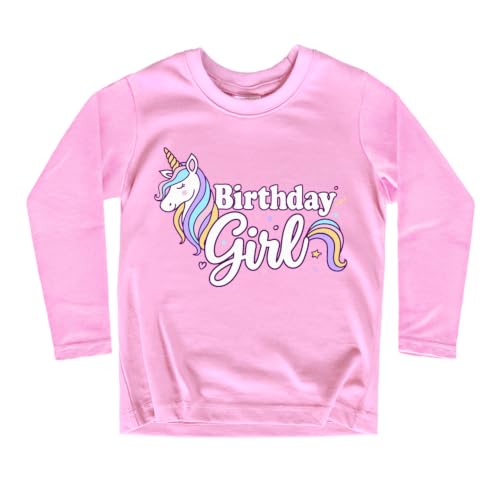 Girls Unicorn Birthday Shirt Toddler Party Tee 1-7 Years