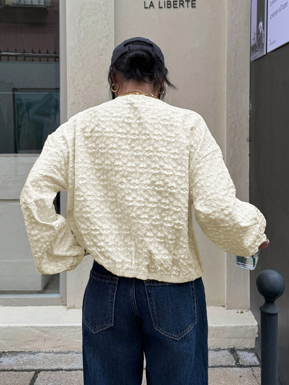 Միագույն կայծակաճարմանդով առօրյա բաճկոն