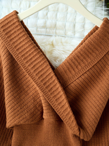 Elegant Off-the-Shoulder Cross Dress